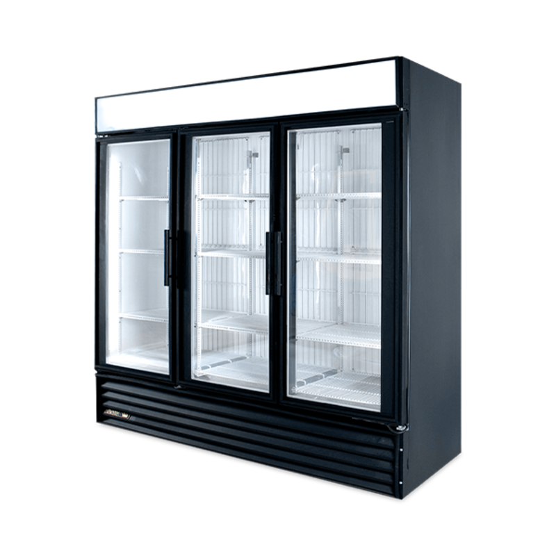Congélateur de présentation vitré True GDM-72F remis à neuf, 3 portes, 198,4 cm