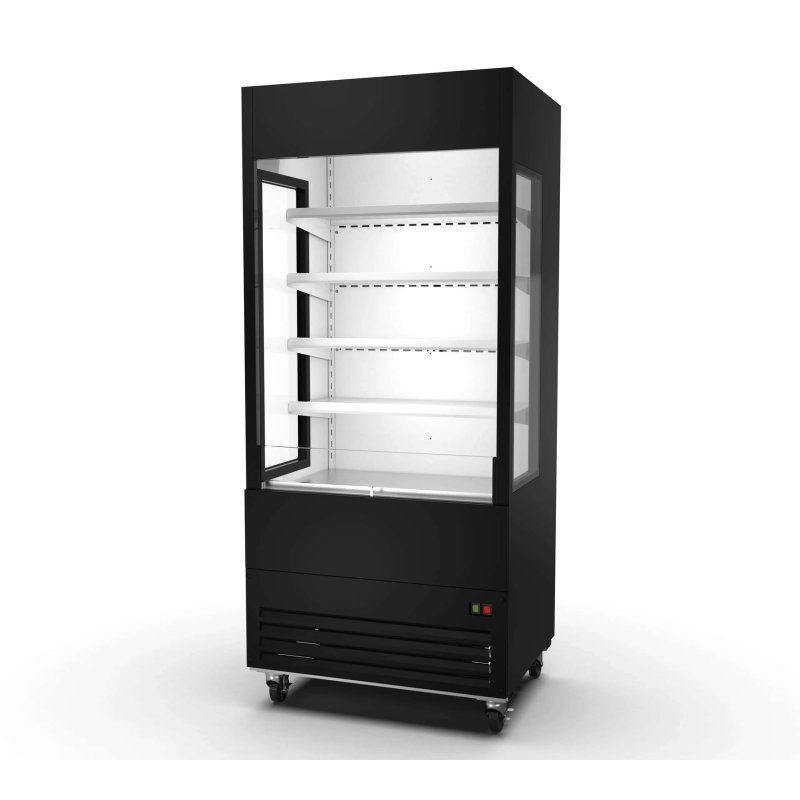 Ancaster Food Equipment AFE-OC-36G Vitrine de présentation ouverte à côtés en verre de 36 pouces