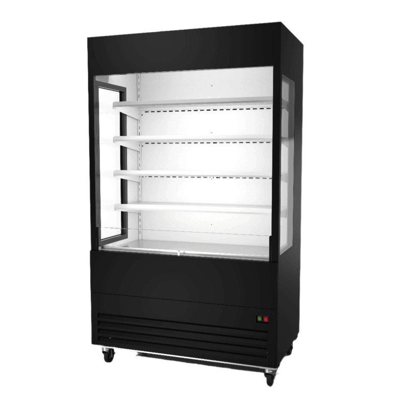 Présentoir réfrigéré ouvert Ancaster AFE-OC-48G à vitres latérales de 48 pouces