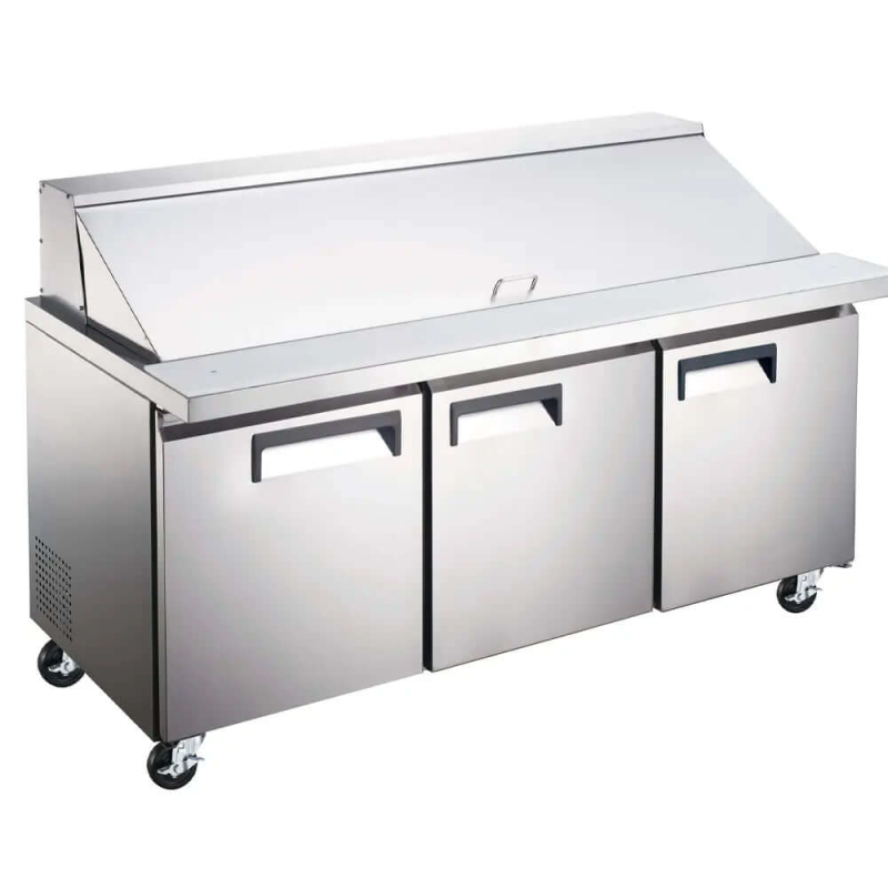 Ancaster AFE-PTM-70 Table de préparation réfrigérée Mega Top à 3 portes de 70,4 pouces