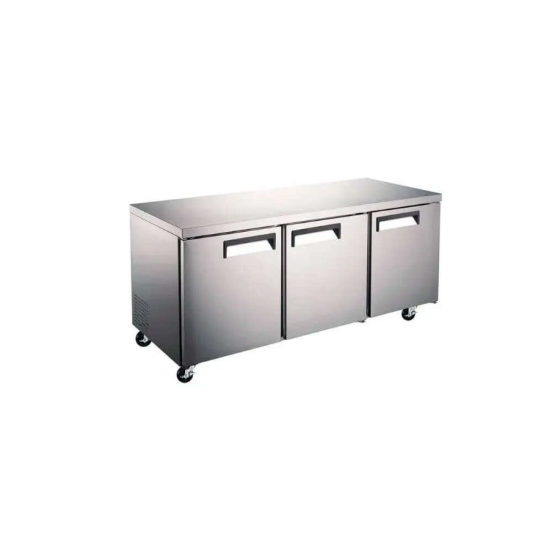 Réfrigérateur de comptoir commercial à trois portes Ancaster Food Equipment UCR-72 72 po