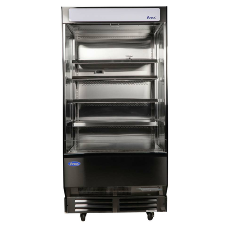 Vitrine réfrigérée ouverte Atosa AOM-40B 39,6" en acier noir