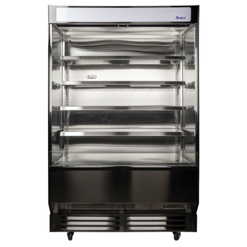 Atosa AOM-50B Vitrine Réfrigérée Ouverte en Acier Noir de 51,4 Pouces
