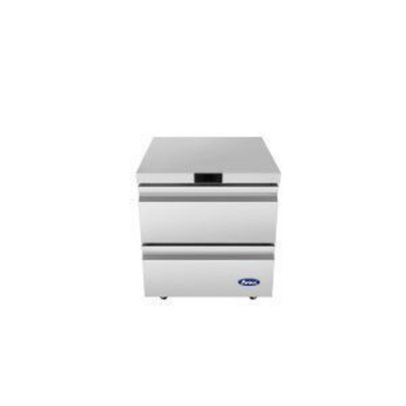 Atosa AUF27D2 27.5" Commercial 2-Drawer Undercounter Freezer - 6.5 Cu. Ft.