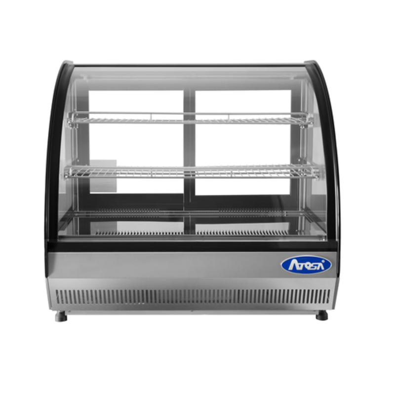 Vitrine réfrigérée de comptoir Atosa CRDC-35 de 99 litres avec verre incurvé