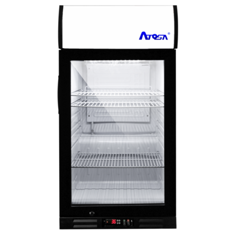 Réfrigérateur de comptoir vitré Atosa CTD-3ST de 68 L