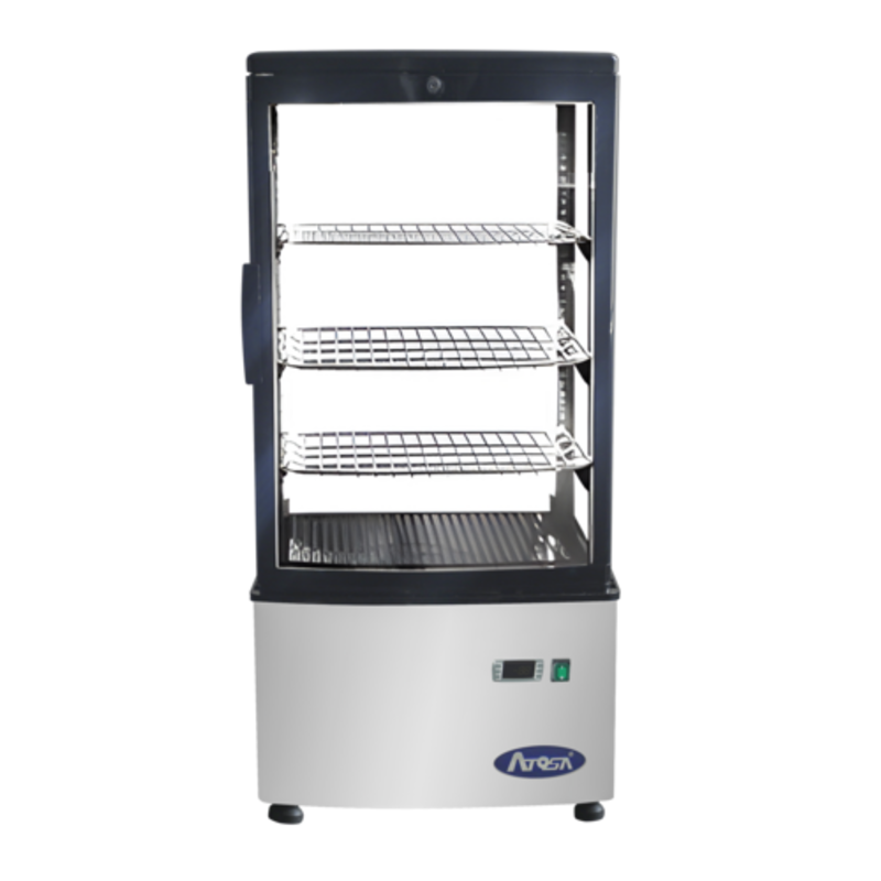Vitrine réfrigérée de comptoir à 4 faces en verre Atosa DSRC-28, 2,8 pi³