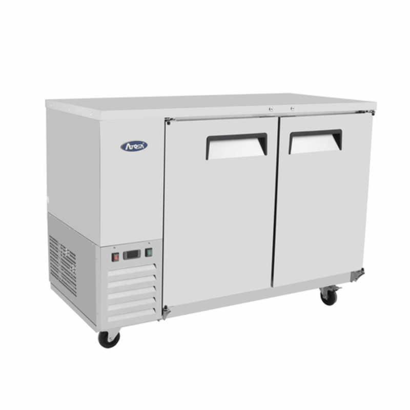 Réfrigérateur de bar arrière Atosa MBB48GR 122 cm en acier inoxydable à deux portes