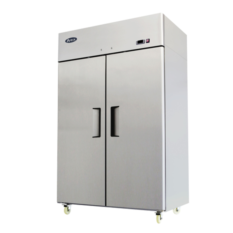 Atosa MBF8005GR Réfrigérateur Vertical à Deux Portes Pleines, 131,45 cm, 1223 Litres