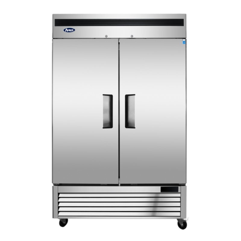 Réfrigérateur Atosa MBF8507GR double porte pleine, compresseur en bas, 138,2 cm