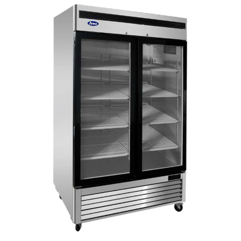 Atosa MCF8703ES 44.8 Cu. Ft. Two-Section Glass Door Merchandising Freezer