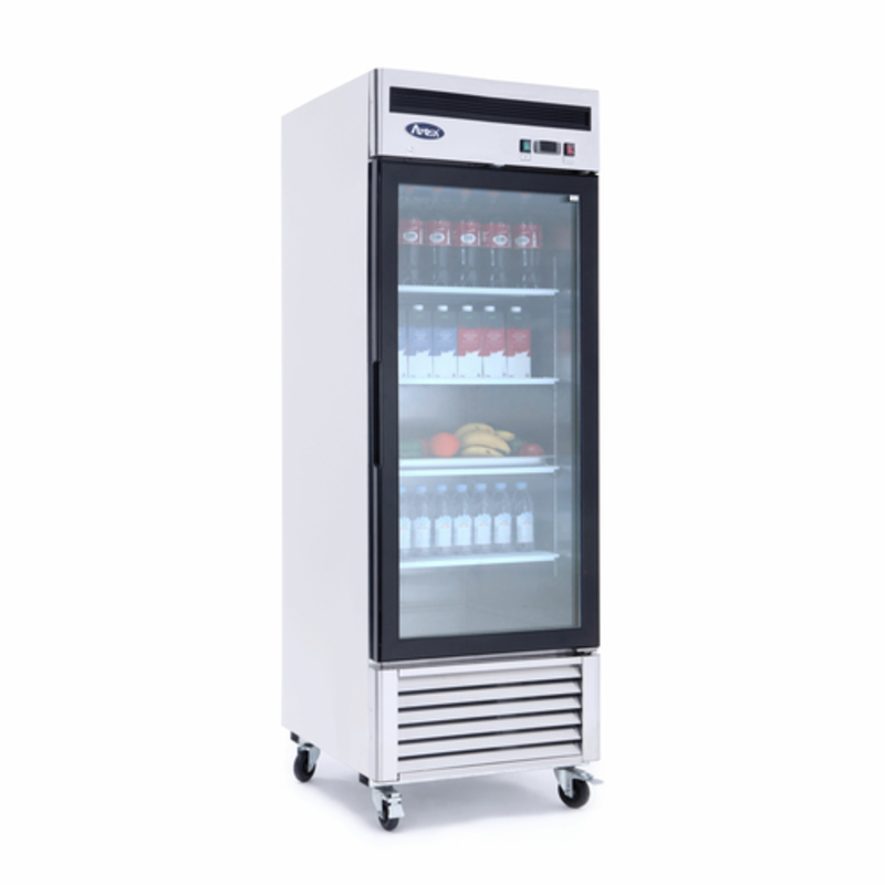 Réfrigérateur de présentation Atosa MCF8705GRL 27 pouces, une porte vitrée
