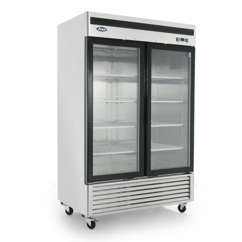 Réfrigérateur commercial à deux portes vitrées de 54 pouces Atosa MCF8707GR