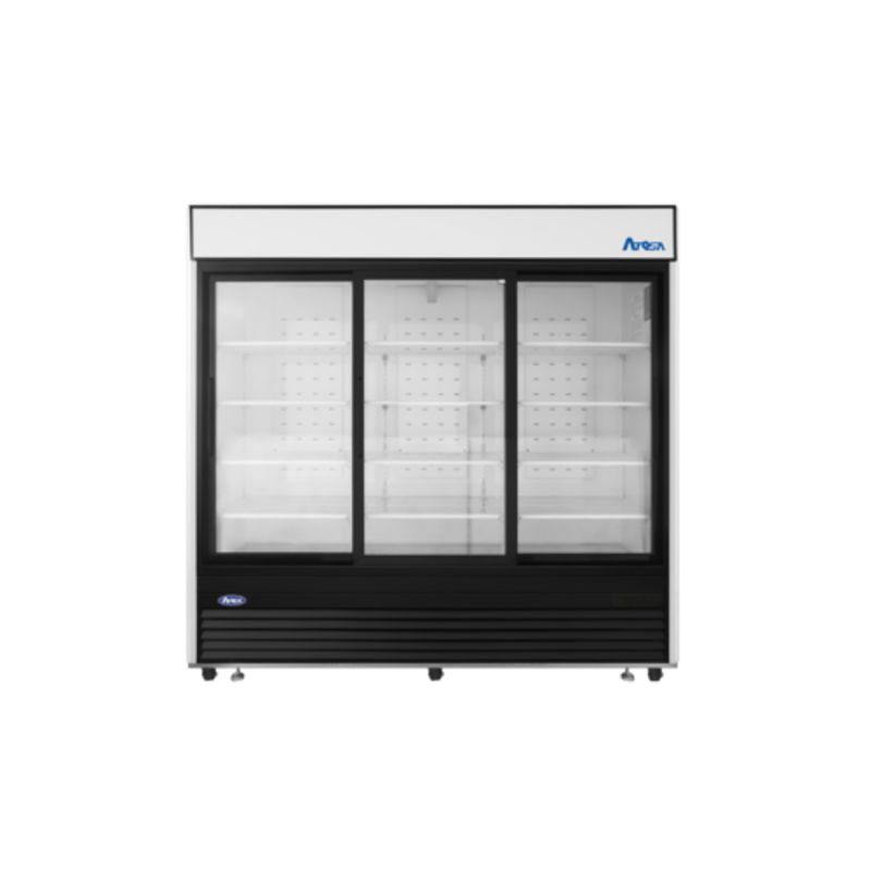 Réfrigérateur commercial Atosa MCF8729GR 3 portes coulissantes en verre de 82 pouces