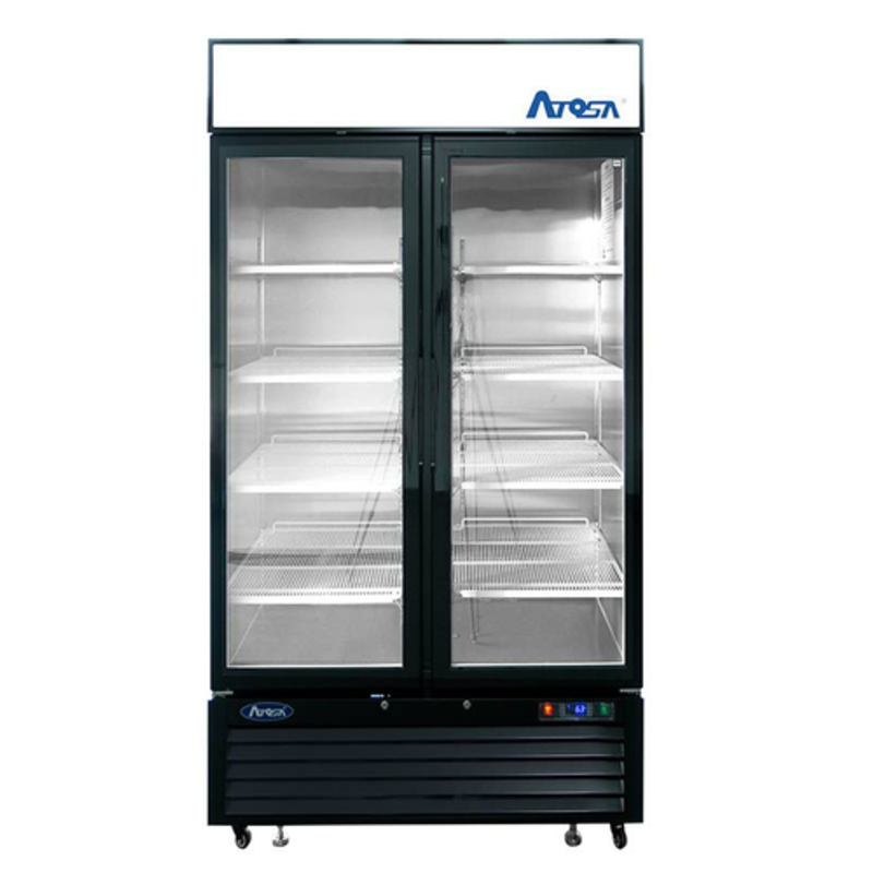 Congélateur-vitrine Atosa MCF8732GR à deux portes de 39,5 pouces, 28,5 pi³.