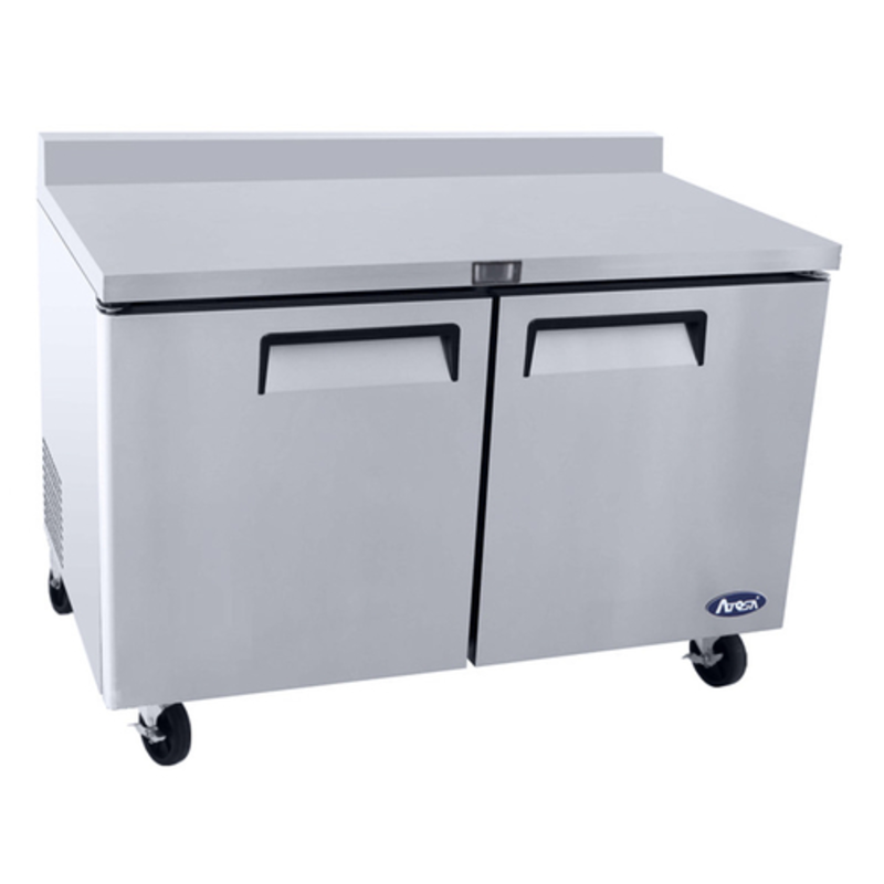 Réfrigérateur de travail commercial Atosa MGF8410GR de 152,4 cm à 2 portes avec dosseret