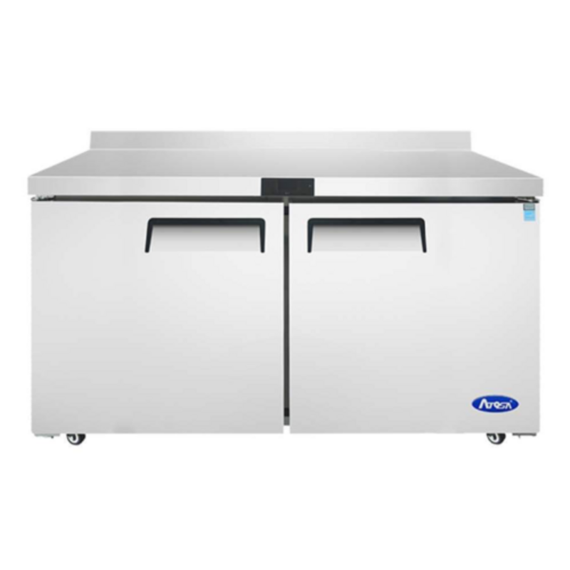 Comptoir de congélation Atosa de 152,9 cm à deux portes avec plan de travail - MGF8414GR