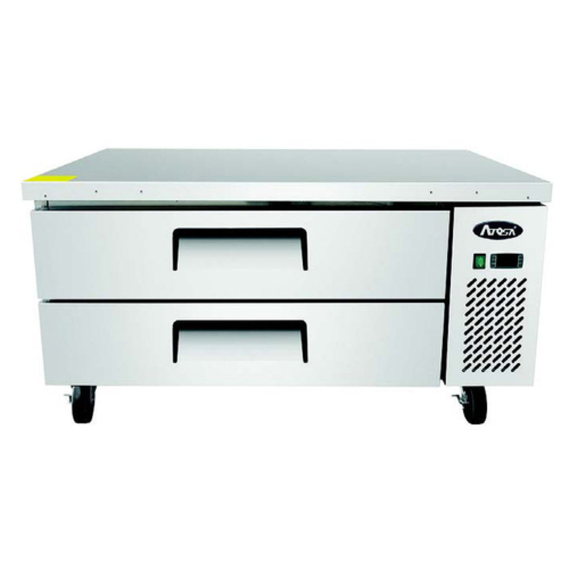 Atosa MGF8451GR Base réfrigérée de chef à 2 tiroirs et support d'équipement de 132 cm