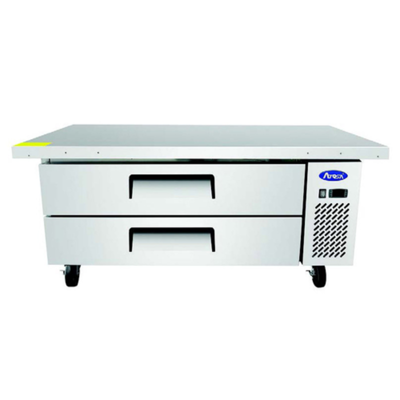 Atosa MGF8452GR Base Réfrigérée Commerciale Chef de 60,5" avec Deux Tiroirs