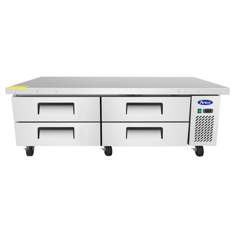 Base réfrigérée de cuisine professionnelle Atosa MGF8453GR de 184 cm à 4 tiroirs