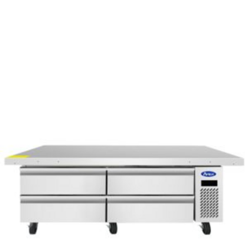 Atosa MGF8464GR Base Congélateur Chef en Acier Inoxydable de 76 Pouces avec 4 Tiroirs