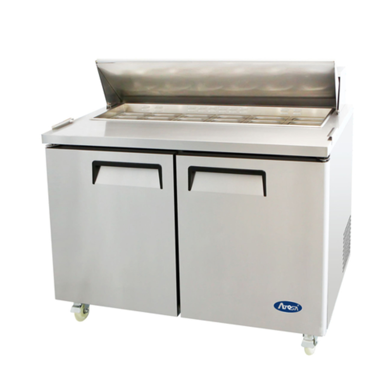 Atosa MSF3610GR Table de préparation réfrigérée à 2 portes pour sandwichs et salades, 36 pouces