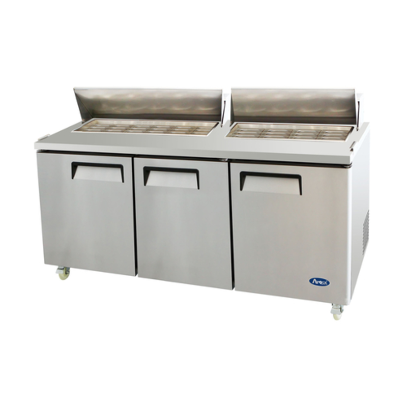 Atosa MSF8308GR Comptoir Réfrigéré de Préparation de Sandwichs Mega Top à Trois Portes de 184,6 cm