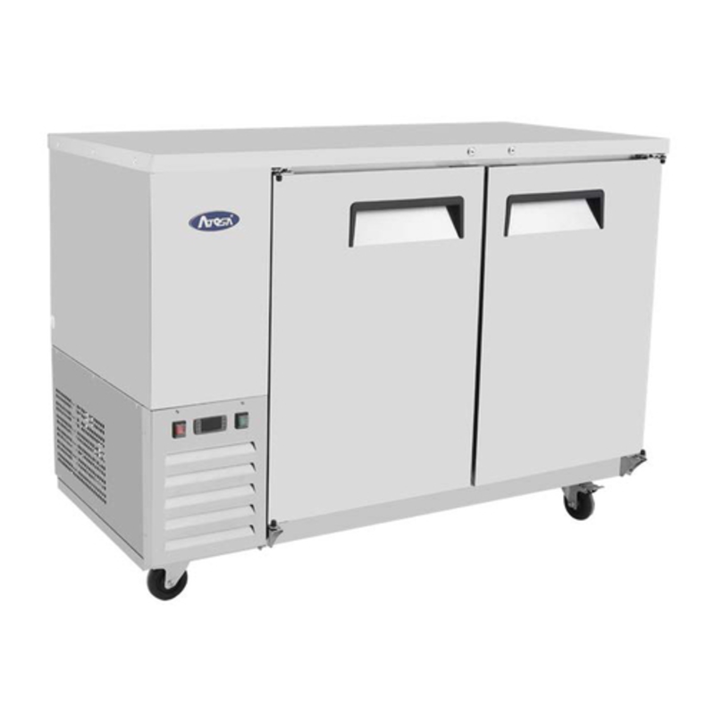 Réfrigérateur arrière de bar commercial Atosa SBB48GRAUS1 de 4 pouces avec portes solides