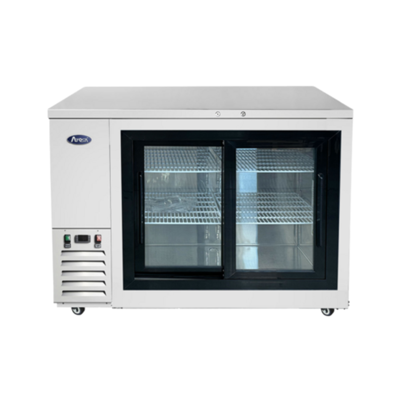 Réfrigérateur commercial de bar arrière à portes coulissantes en verre Atosa SBB48SGGRAUS1 de 122 cm