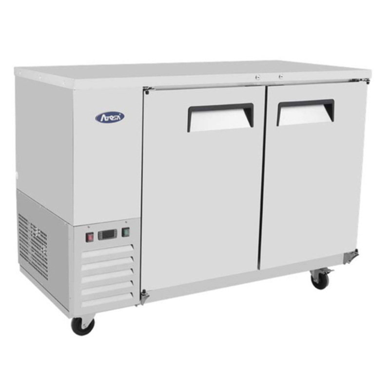 Réfrigérateur de bar arrière Atosa SBB59GRAUS1 à deux portes, profondeur réduite, 146,7 cm