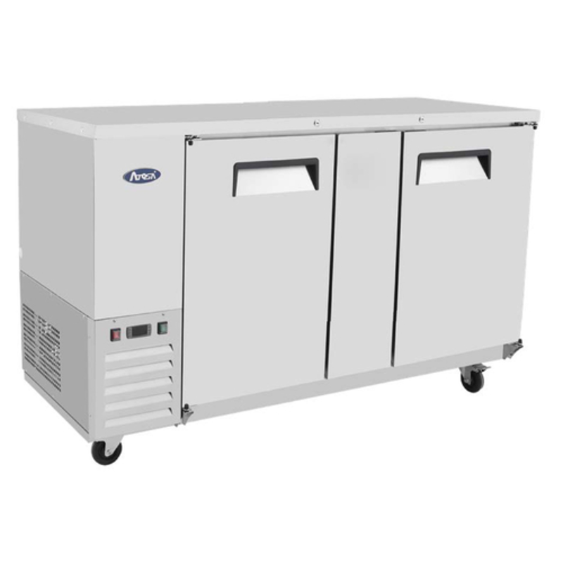 Armoire arrière de bar réfrigérée à faible profondeur Atosa SBB69GRAUS1 de 68 pouces à 2 portes