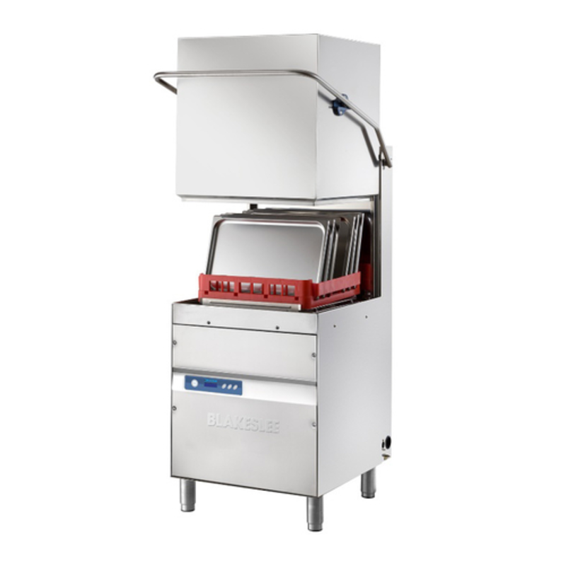 Lave-vaisselle commercial à capot haute température Blakeslee D-18D-3 avec surchauffeur 9 kW