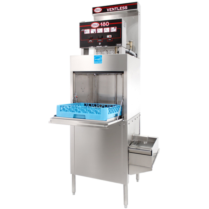 Lave-vaisselle à chargement frontal et sans ventilation CMA Dishmachines 180-VL-FL Energy Mizer