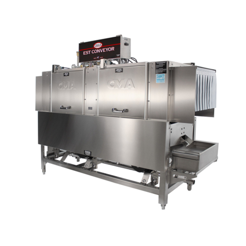 Lave-vaisselle à convoyeur double cuve CMA Dishmachines EST-66 - 249 casiers/h