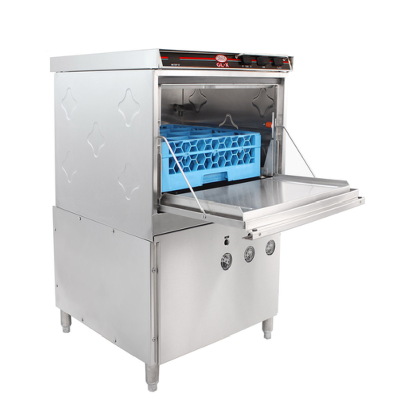 Lave-verres à produits chimiques à assainissement intégré CMA Dishmachines GL-X Energy Mizer sous le comptoir - 30 casiers/h