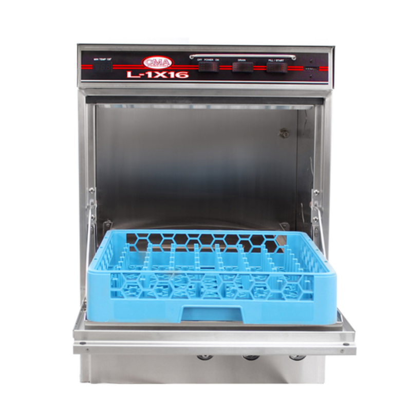 Lave-vaisselle commercial sous-comptoir basse température CMA Dishmachines L-1X16 W/HEATER