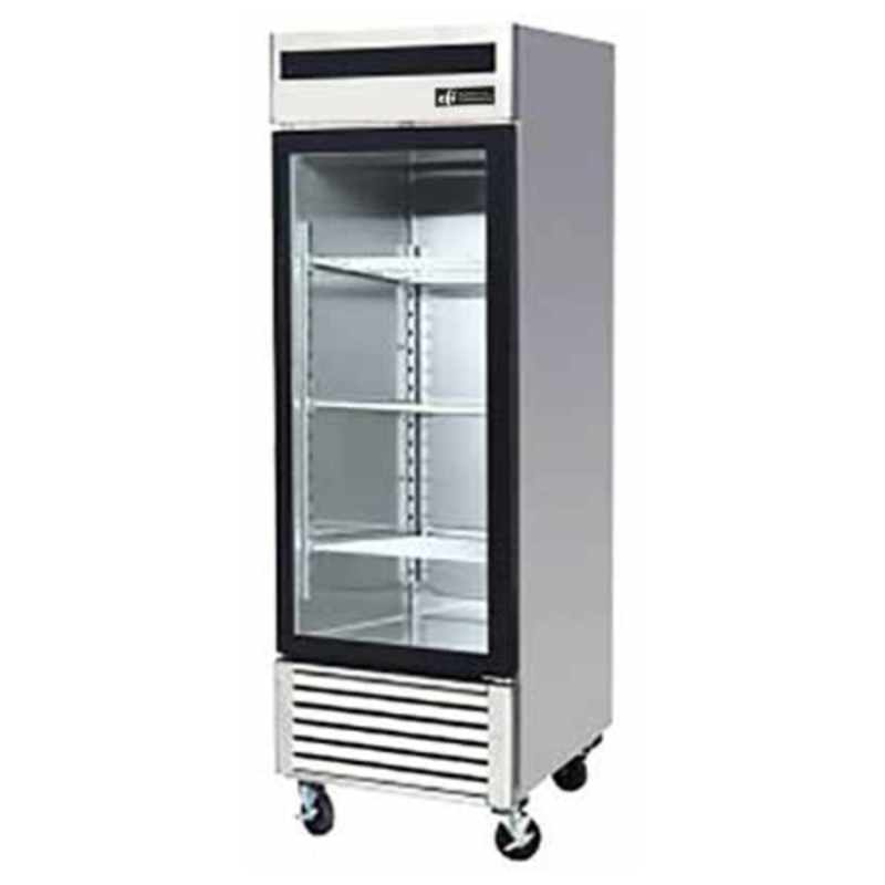 Réfrigérateur de présentation à porte vitrée simple EFI Versa-Chill C1-27GDSVC, 27 pouces