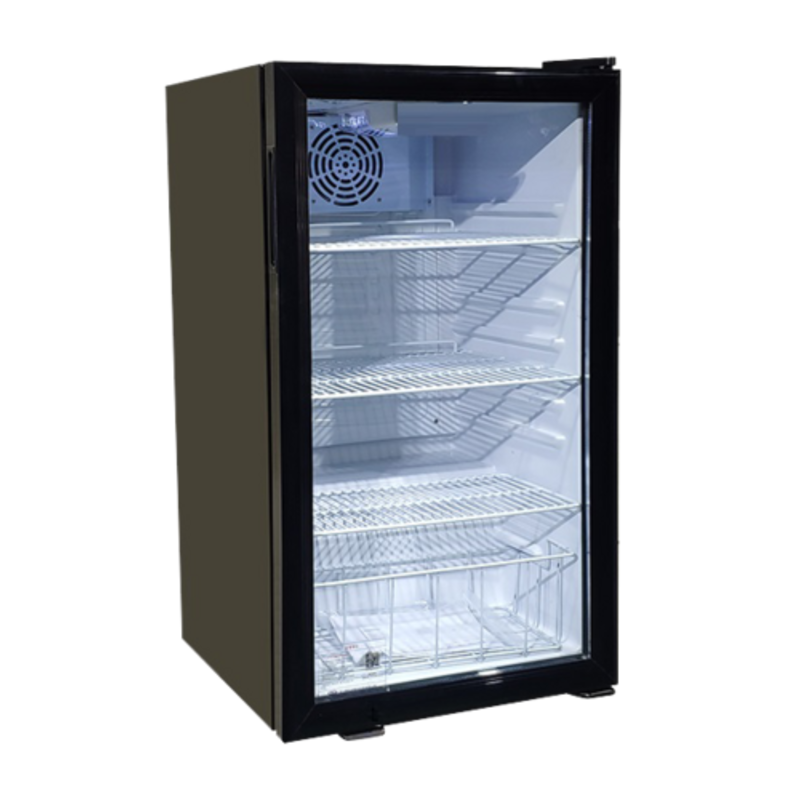 Réfrigérateur de comptoir noir avec porte vitrée EFI C1-98GDCT, 19 pouces