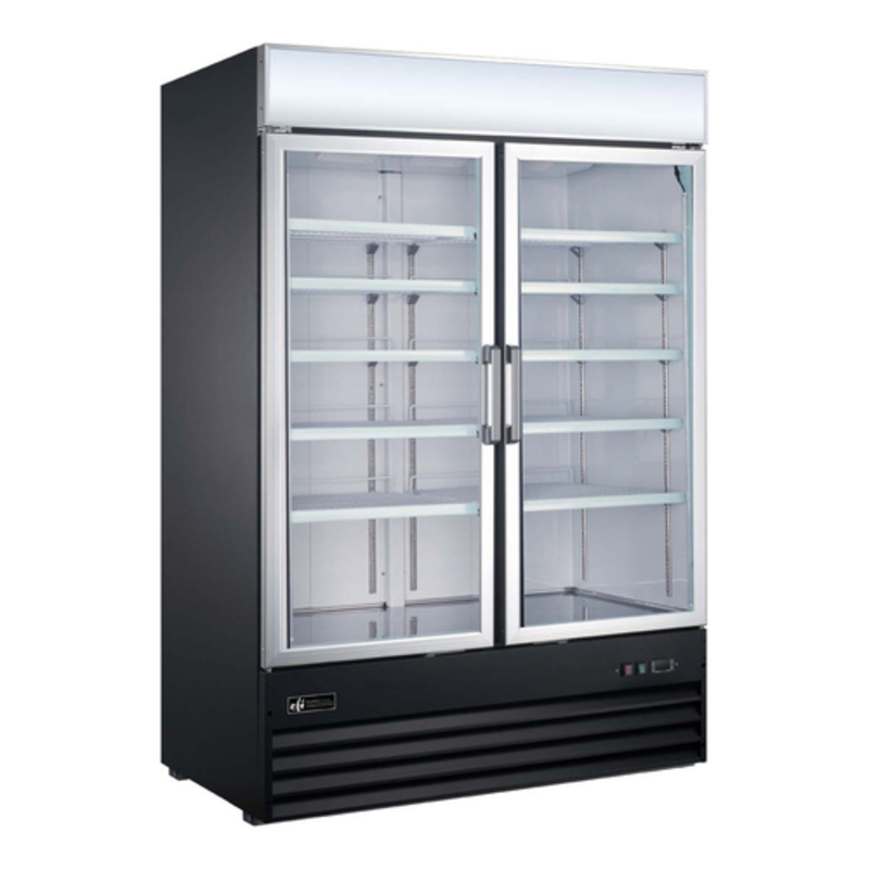Réfrigérateur de présentation en verre à 2 portes de 48 pouces EFI C2-49GDVCX, 45 pi³