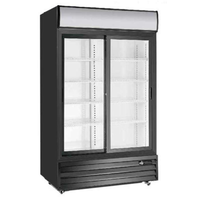 Réfrigérateur commercial à portes coulissantes en verre double EFI C2S-45GD de 44,5 pouces, 42 pi³
