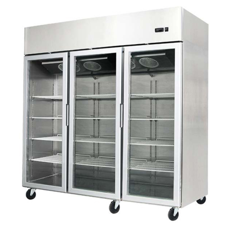 Réfrigérateur commercial vitré à porte pleine à trois portes de 78 pouces EFI C3-78GDSVC