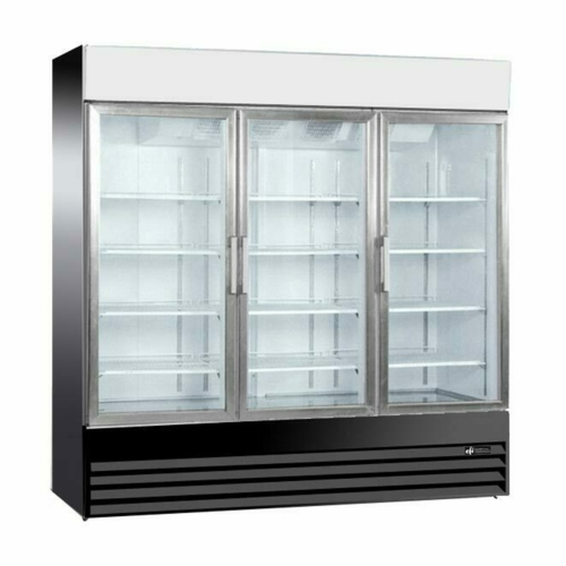 Réfrigérateur commercial en verre à trois portes EFI C3-78GDVCX de 198,9 cm – 1,5 m³