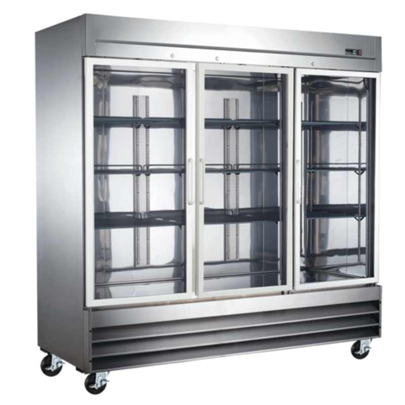 Réfrigérateur commercial en verre à trois portes EFI C3-82GDSVCX de 82 pouces