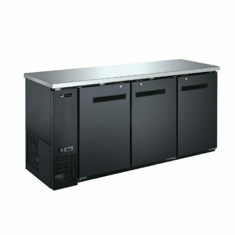 EFI CBBDR3-72CC 72.8" 3-Door Solid Refrigerated Back Bar Cabinet