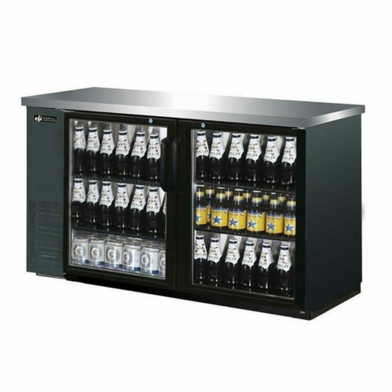 Réfrigérateur de bar arrière à porte vitrée EFI CBBGD2-60CC Classic-Chill de 60,8 pouces