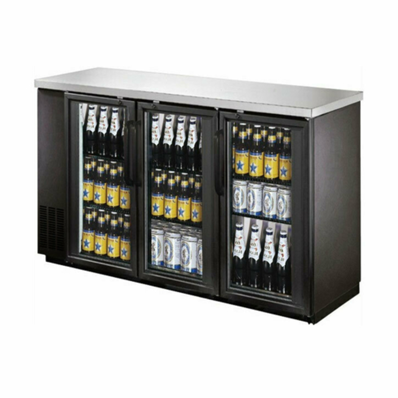 EFI CBBGD3-72CC 73-Inch 3-Glass Door Refrigerated Back Bar Cooler