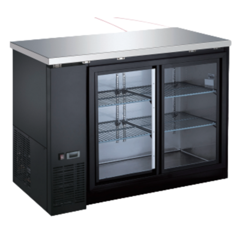 Réfrigérateur de bar arrière à portes coulissantes en verre EFI CBBGDS2-48CC de 123,9 cm