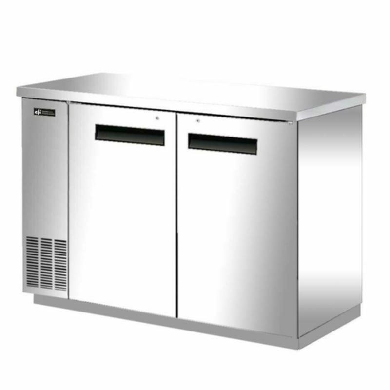 Refroidisseur de bar commercial EFI CBBSDR2-48CC à porte pleine de 48,8 pouces