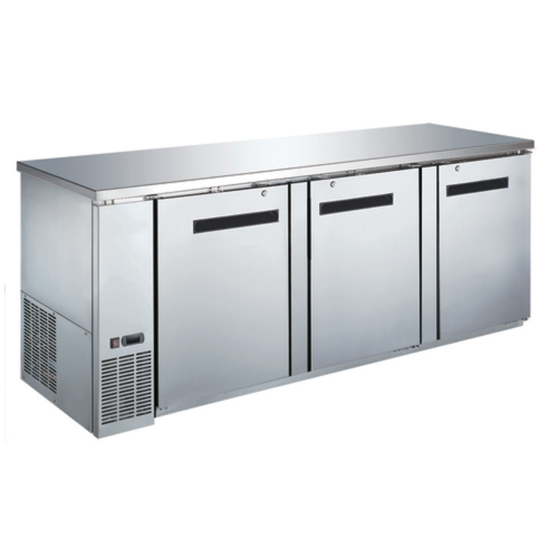 EFI CBBSDR3-90CC 90.4-Inch Classic-Chill 3-Door Solid Stainless Steel Back Bar Refrigerator
