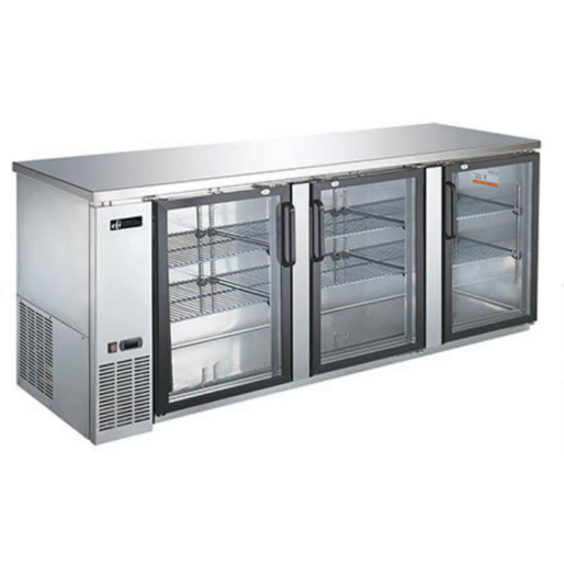Réfrigérateur de bar arrière à portes vitrées Classic-Chill EFI CBBSGD3-90CC 90 pouces